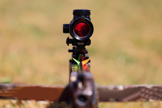 powerful crossbows close up focus